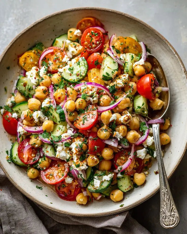 Chickpea Protein Salad (Vegan) – High Protein Fat Loss Meal Fitta Bite