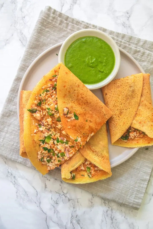 Moong Dal Chilla (Stuffed with Veggies) – High Protein Fat Loss Meal Fitta Bite