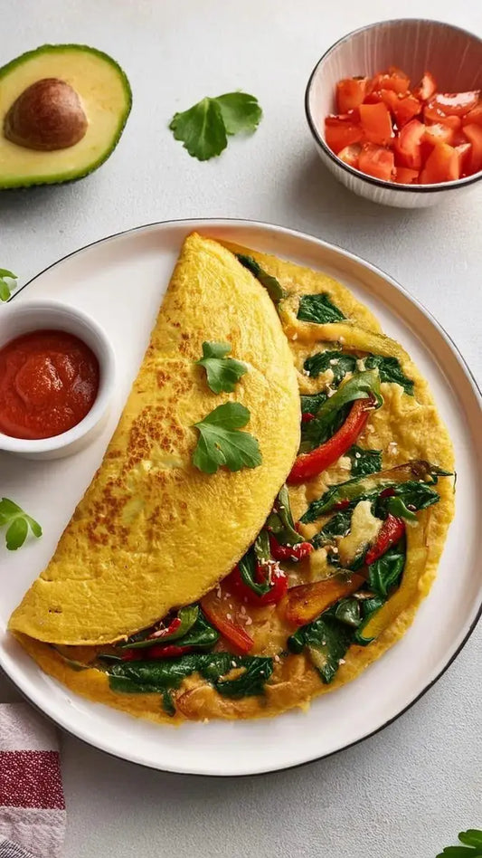 Chickpea Protein Omelette (Vegan) – High Protein Fat Loss Meal - Fitta Bite
